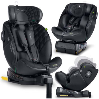 Поворотное Детское Автокресло Nukido Aero Line Чёрное 0-36 кг ISOFIX