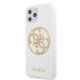 Apple iPhone 11 Pro Max 6.5\" Guess 4G Circle Glitter Case Cover (GUHCN65TPUWHGLG), White | Чехол Кейс...