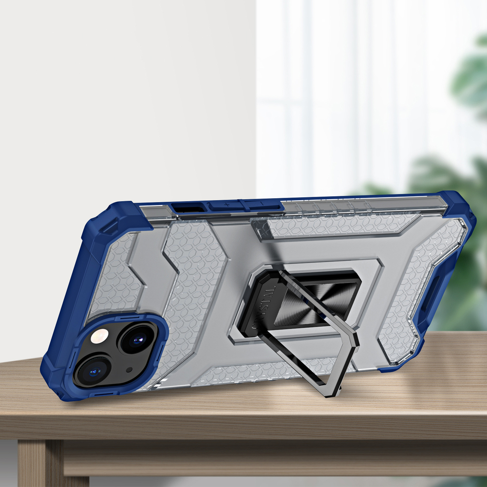 Apple iPhone 13 mini 5.4'' Crystal Ring Case Tough Rugged Cover, Blue | Чехол Кейс Бампер для... (3)