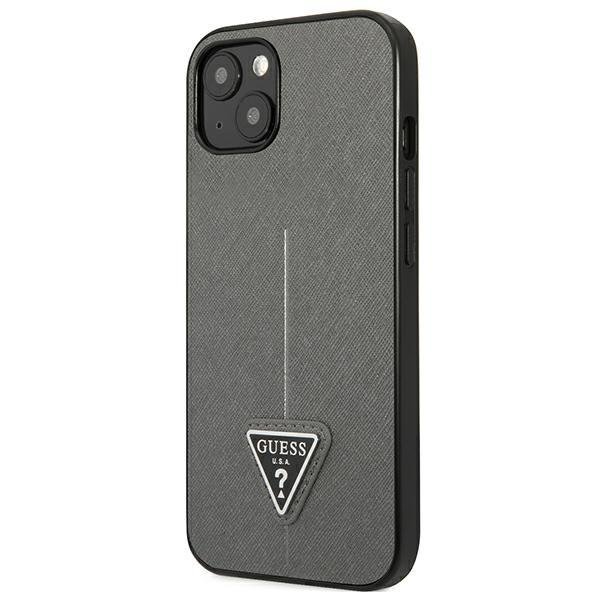 Apple iPhone 13 Mini 5,4" Guess Saffiano Triangle Logo Case Cover, Silver | Чехол Кейс Бампер... (0)