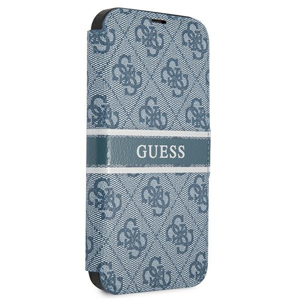 Apple iPhone 13 mini 5.4" Guess 4G Stripe Book Case Cover (GUBKP13S4GDBL), Blue | Чехол Кейс Бампер... (1)