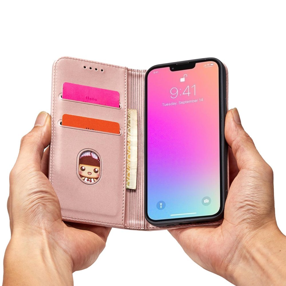 Apple iPhone 13 Pro 6.1'' Magnet Card Pouch Wallet Book Case Cover, Pink | Чехол для Телефона... (0)