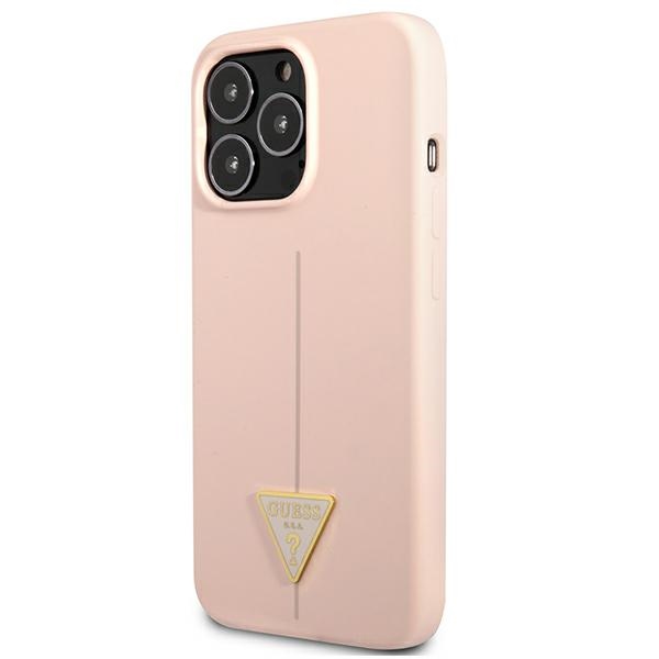 Apple iPhone 13 Pro 6.1'' Guess Silicone Triangle Case Cover (GUHCP13LSLTGP), Pink | Чехол Кейс Бампер... (0)