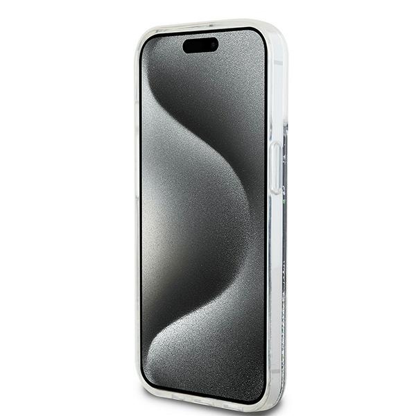 Apple iPhone 15 Plus 6.7'' DKNY Liquid Glitter Big Logo Case Cover, Black | Чехол Кабура Кейс... (3)
