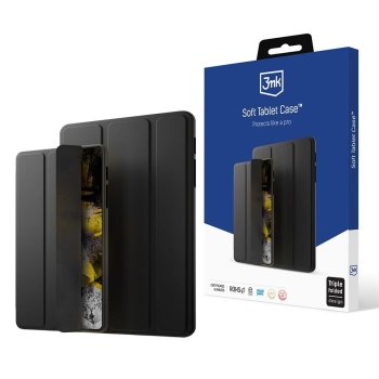 Samsung Galaxy Tab A9+ Plus (SM-X210, X215, X216B) 3MK Soft Book Cover Case, Black | Чехол Книжка для Планшета