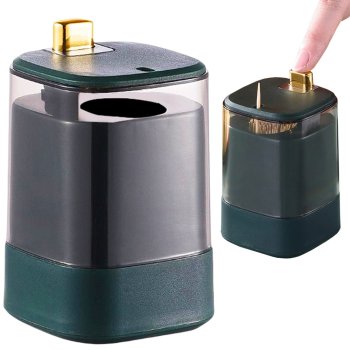 Контейнер Держатель Дозатор Органайзер Для Зубочисток, Зелёный | Container Holder Organizer For Toothpicks