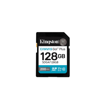Карта памяти Kingston Canvas Go Plus 128GB SDXC 200MBps V30, черная