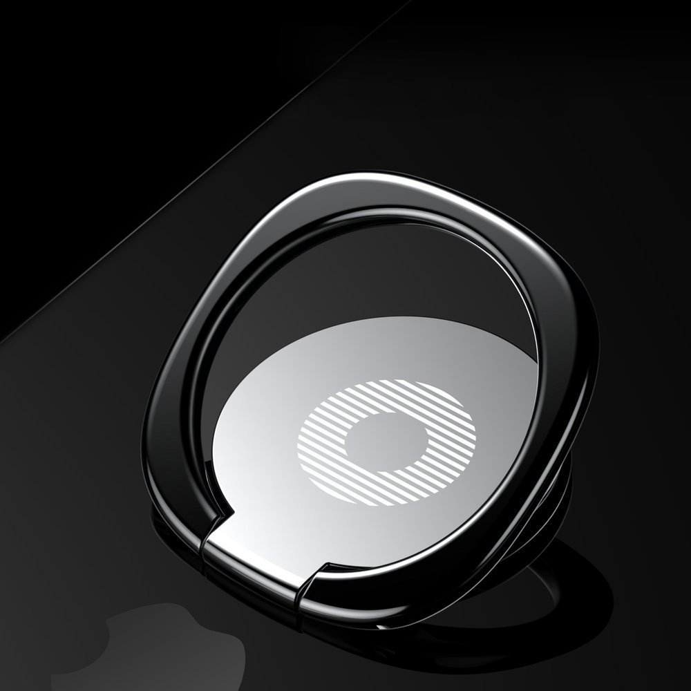 Baseus Aluminium Holder Privity Ring Bracket, Black | Кольцо для Телефона (1)