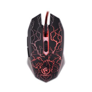 Rebeltec DIABLO Gaming Computer USB Wire Mouse, Black-Red | Мышка для Компьютера Проводная