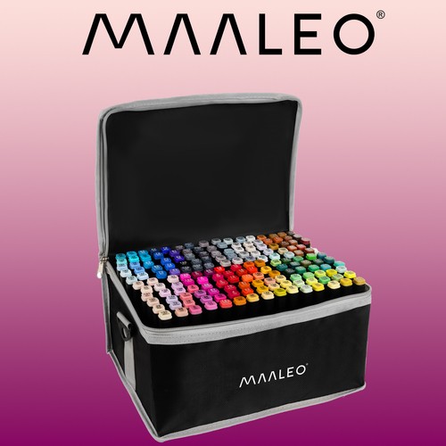 Двусторонние Маркеры Фломастеры Maaleo 24101, 168 штук | Double-Sided Markers (9)