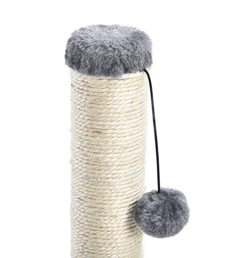 Kошачий скребок, 100 см - Бежевый/Серый | Cat Sisal Scratching Post (6)