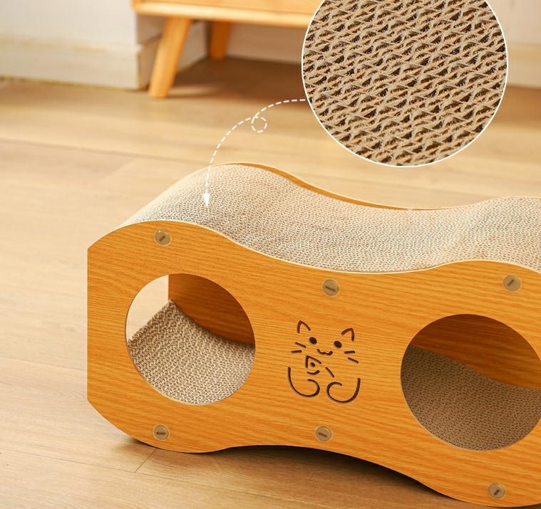 Картонный домик-когтеточка для кошек 3в1 (1)