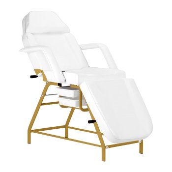 Косметическое Кресло 557G С Кюветами Золотисто-Белого Цвета