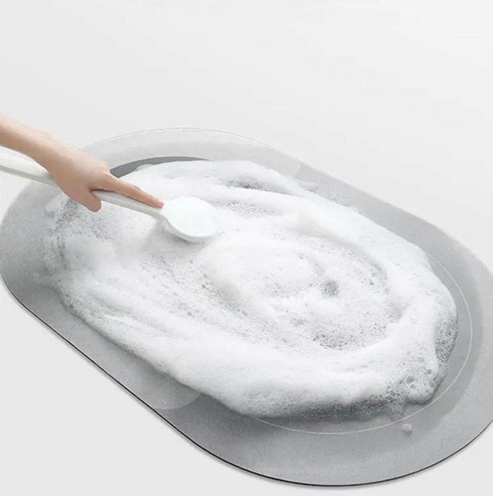 Быстросохнущий коврик для ванной комнаты, Серый | Quick-Dry Bathroom Mat (0)