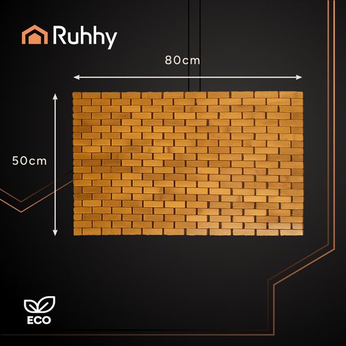 Противоскользящий бамбуковый коврик для ванной Ruhhy 26048, 80x50 см (0)
