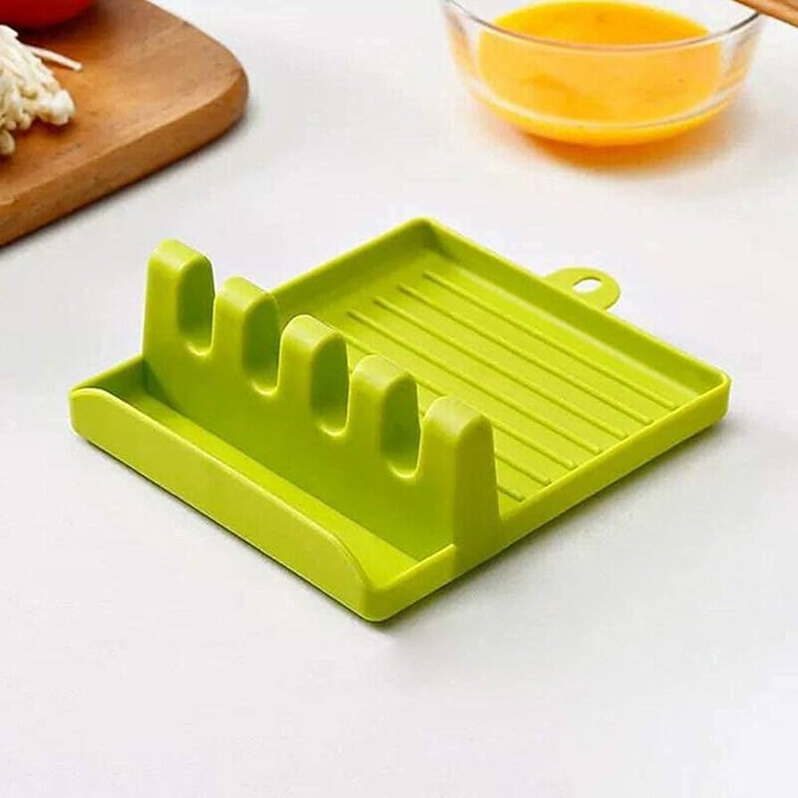 Силиконовая подставка под горячие ложки и крышки, зелёный | Silicone... (0)
