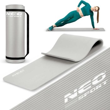 Коврик для фитнеса Neo-Sport 192200, 183 x 60 см, серый