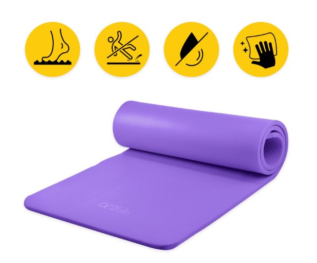 4Fizjo Коврик для Йоги Фитнеса Спорта NBR 180x60x1см, Фиолетовый | Foam Fitness... (1)