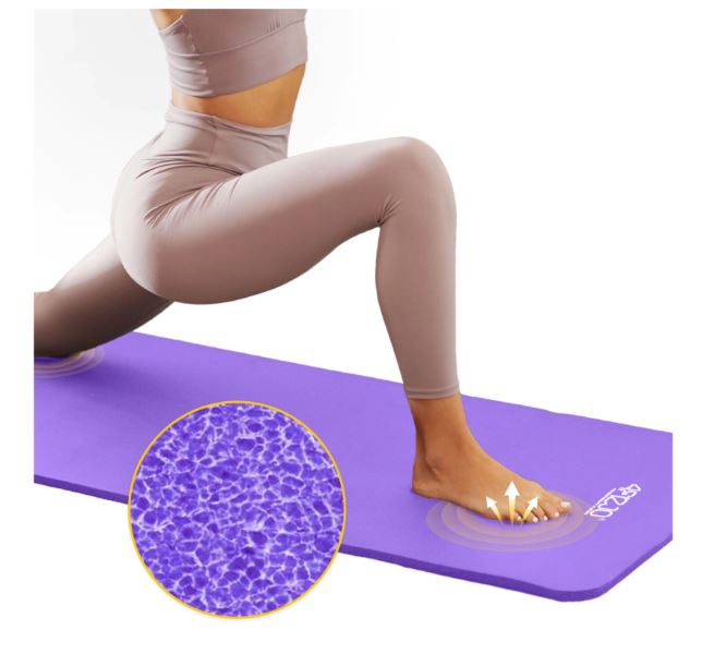 4Fizjo Коврик для Йоги Фитнеса Спорта NBR 180x60x1см, Фиолетовый | Foam Fitness... (8)