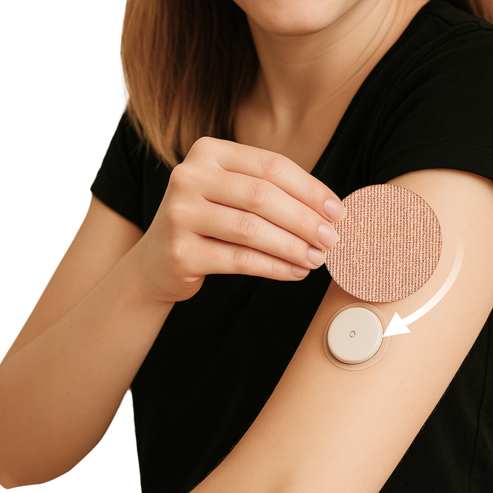 Защитные пластыри для сенсора CGM для диабетиков, бежевый (2)