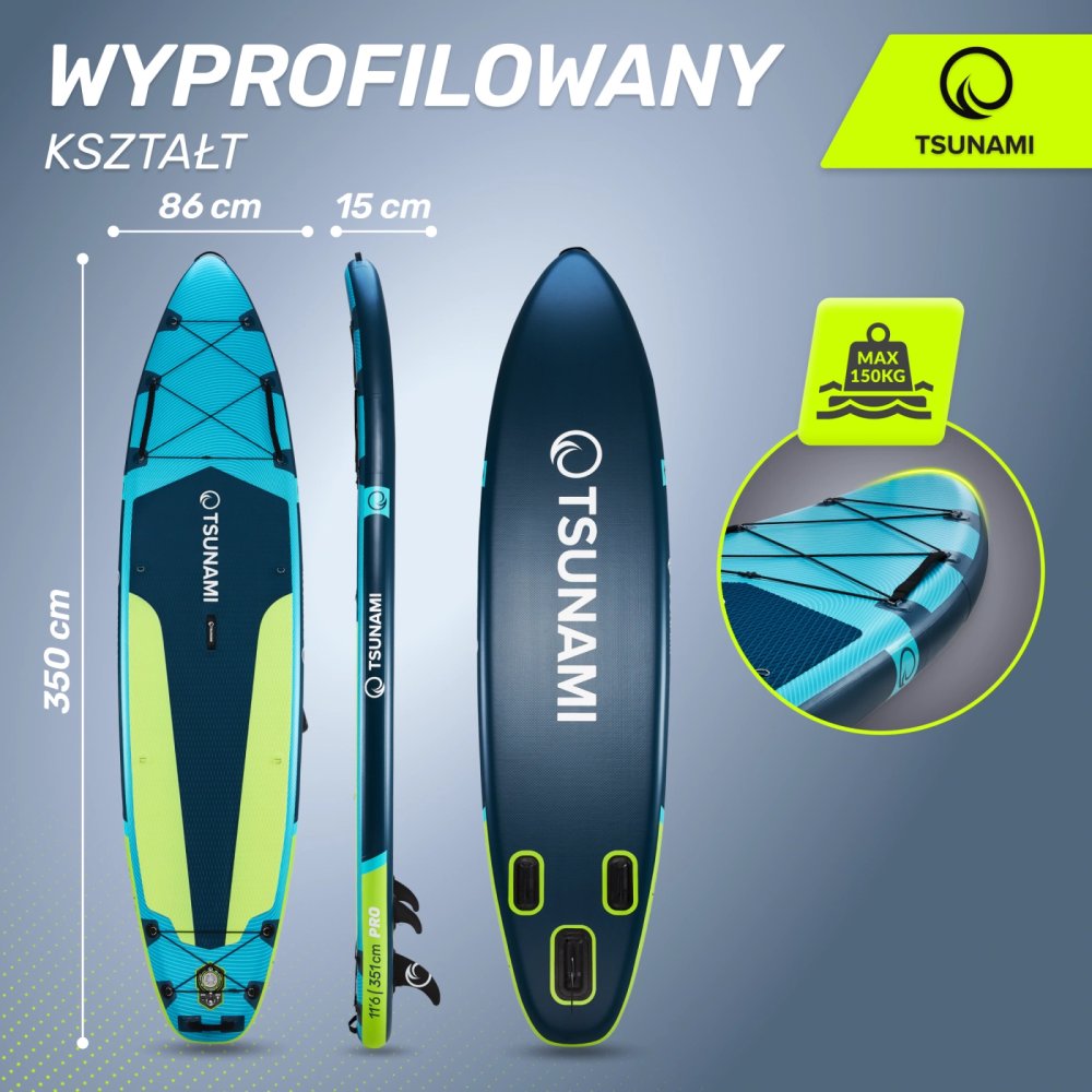Надувная SUP доска TSUNAMI PRO T14, 350 см (1)