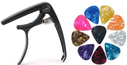 Univer. гитара capodaster черный