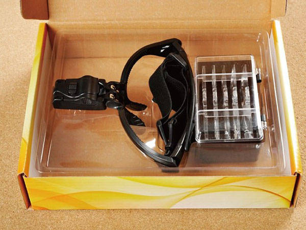 Налобная лупа-очки с 2 LED подсветкой и 5 линзами (3)