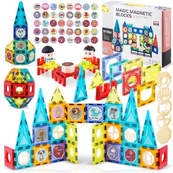 Магнитный конструктор Ricokids RK-768, большой набор с фигурками