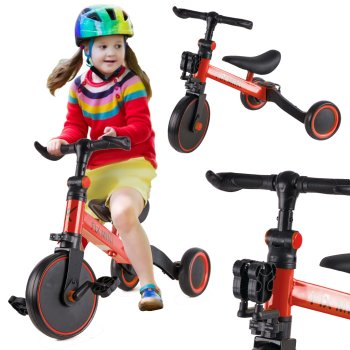 Детский Трехколесный Велосипед Беговел Trike Fix Mini 3-в-1, Красный | Kids Tricycle Bicycle Balance Bike