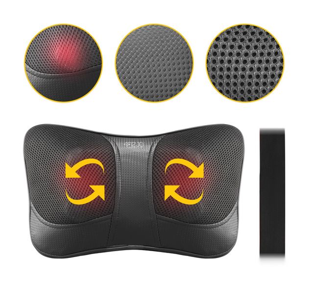 4FIZJO SHIATSU ULTRA+ Массажная Подушка Шиацу для Шеи, Массажёр для Тела с... (6)