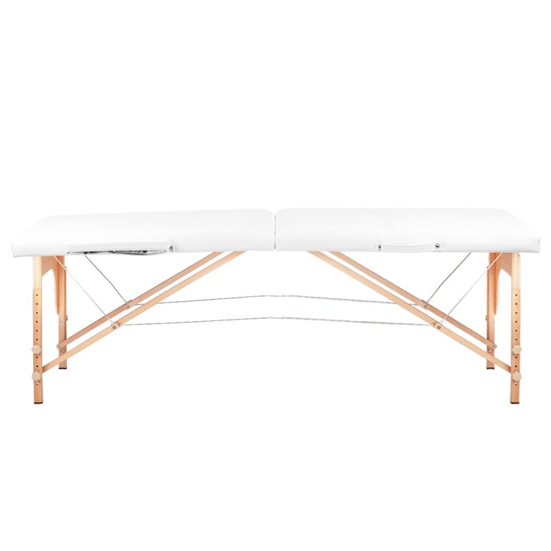Складной стол, кушетка для массажа WOOD COMFORT 2 секции, белый (0)