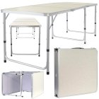 Складной туристический стол для дачи и кемпинга 180x60см, кремовый