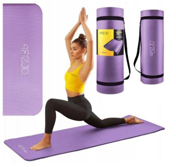 4Fizjo Коврик для Йоги Фитнеса Спорта NBR 180x60x1см, Фиолетовый | Foam Fitness Yoga Exercise Mat