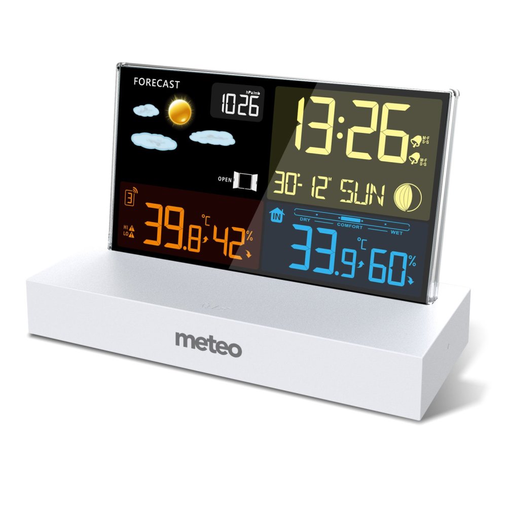 Метеостанция METEO SP110B с DCF и беспроводным датчиком, белая (0)