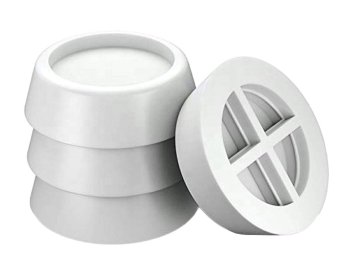 Антивибрационные подставки для стиральной машины и сушилки, 4 шт., 6.5 × 2 см, белые