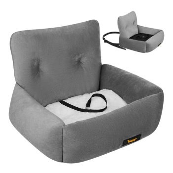 Автокресло для мелких собак Purlov S 44x35x30см, серый