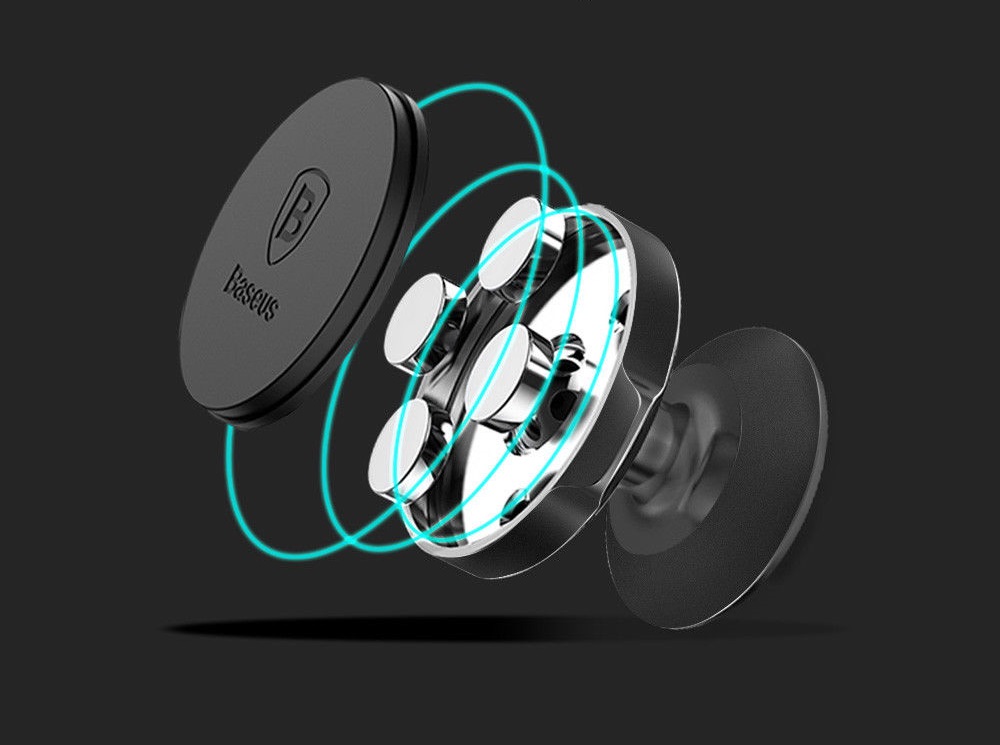 Baseus Small Ears Magnetic Car Phone Holder for Ventilation Grid, Black | Магнитный Автомобильный... (0)