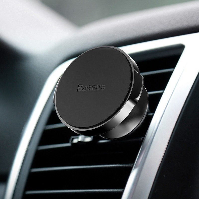 Baseus Small Ears Magnetic Car Phone Holder for Ventilation Grid, Black | Магнитный Автомобильный... (3)