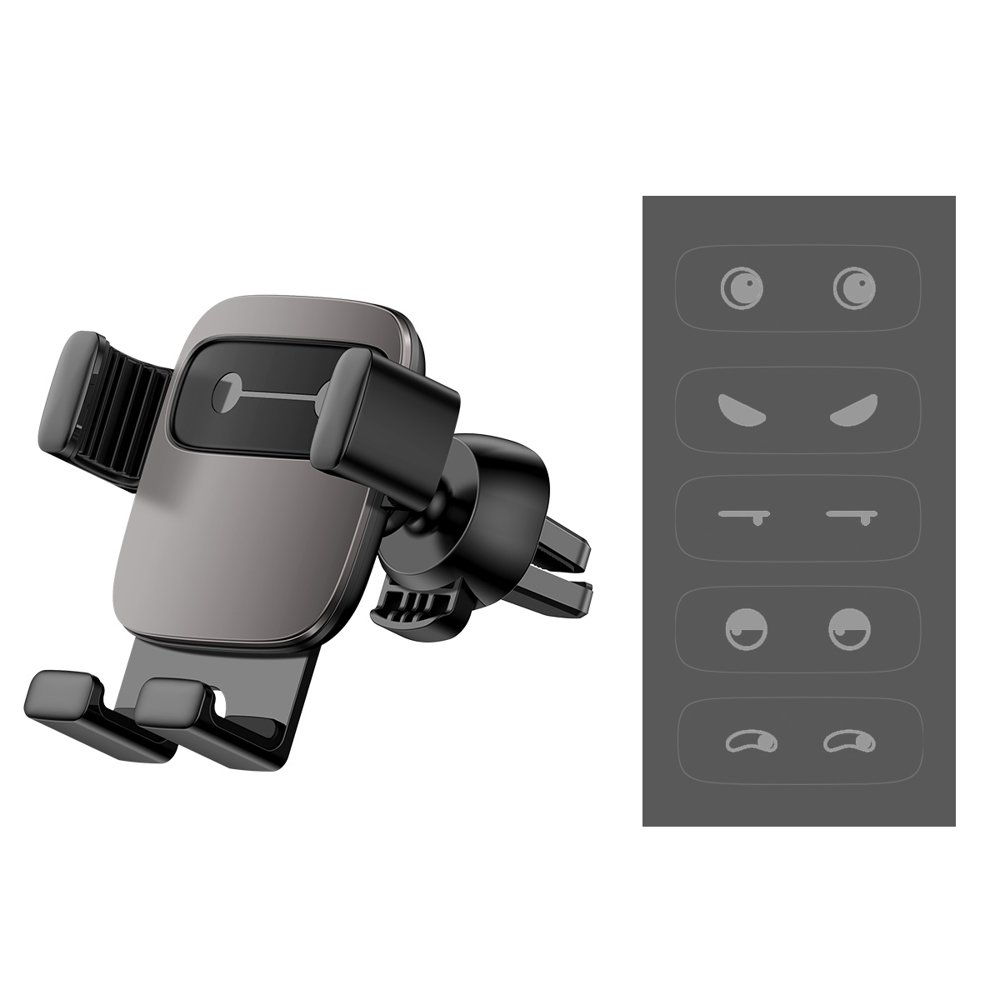 Baseus Cube Gravity Car Mount Air Vent Phone Bracket Holder, Black | Автомобильный Держатель... (2)