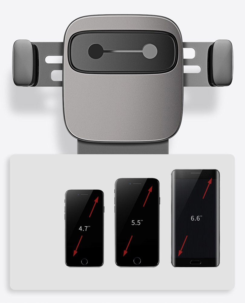 Baseus Cube Gravity Car Mount Air Vent Phone Bracket Holder, Black | Автомобильный Держатель... (5)