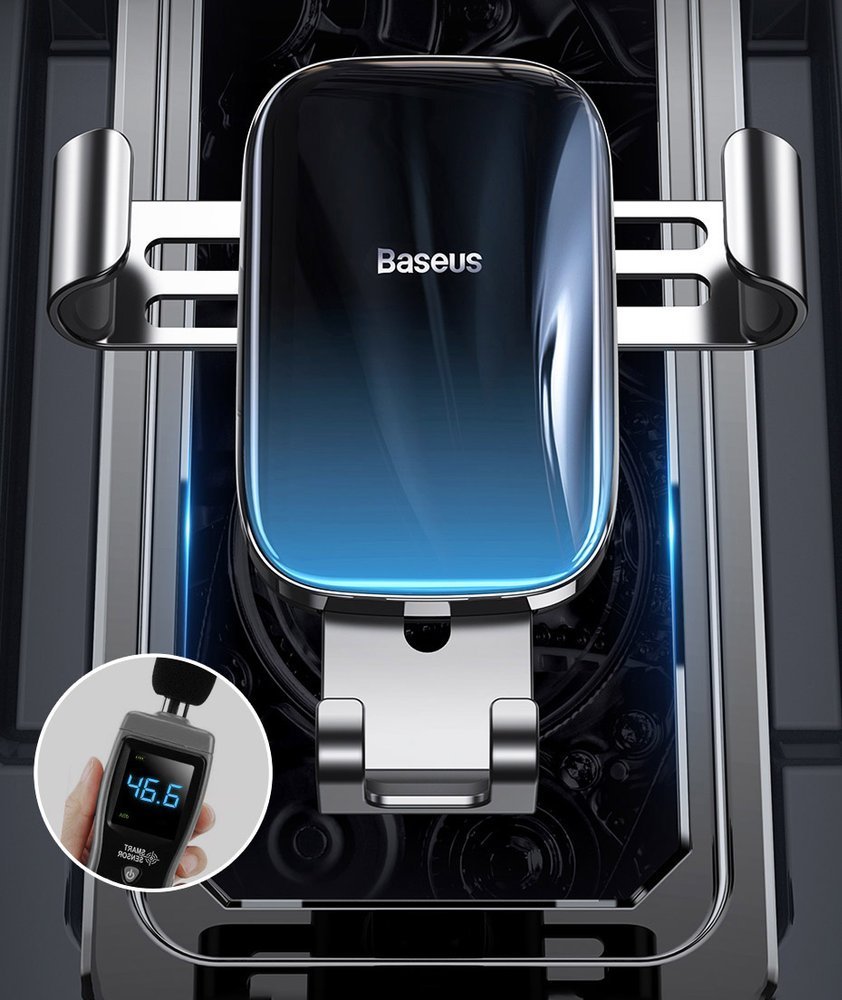 Baseus Glaze Gravity Car Mount Phone Holder, Black | Авто Держатель для Телефона (4)