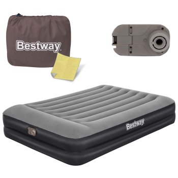 Надувной матрас 203x152x46 см со встроенным электрическим насосом...