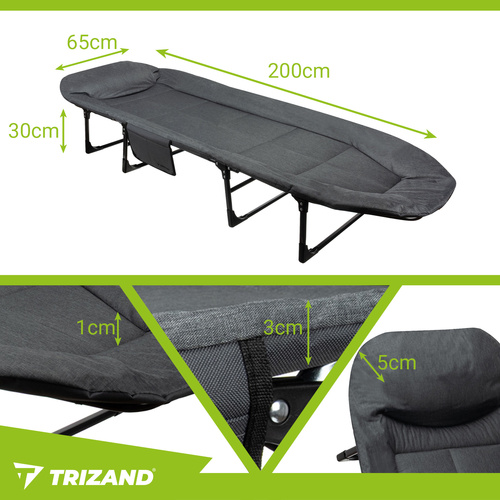 Кемпинговая раскладушка Trizand 25380 с матрасом, до 150 кг (1)