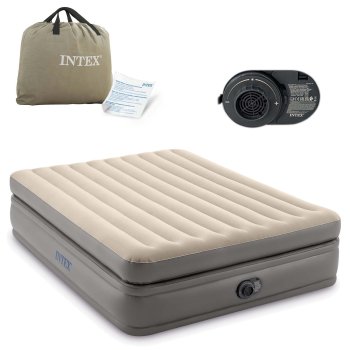 Двуспальный надувной матрас INTEX 64164ND 203x152x51 см со встроенным...