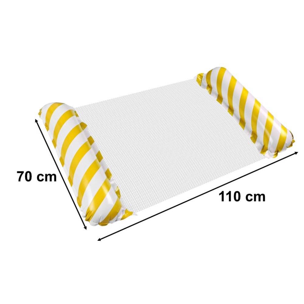 Надувной матрас-гамак для плавания и отдыха на воде, желтый (1)