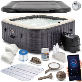 Надувное SPA с гидромассажем на 4 человека Intex 28450, генератор хлора