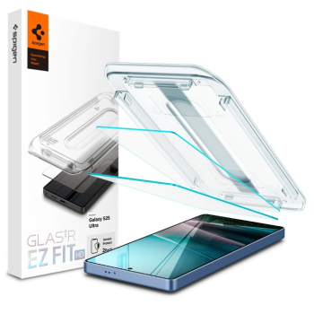Samsung Galaxy S25 Ultra ( SM-S938 ) Spigen "EZ FIT" Tempered Glass Screen Protector 2 pcs. | Защитное Стекло для Экрана Телефона с Дополнительной Рамкой 2 щт.