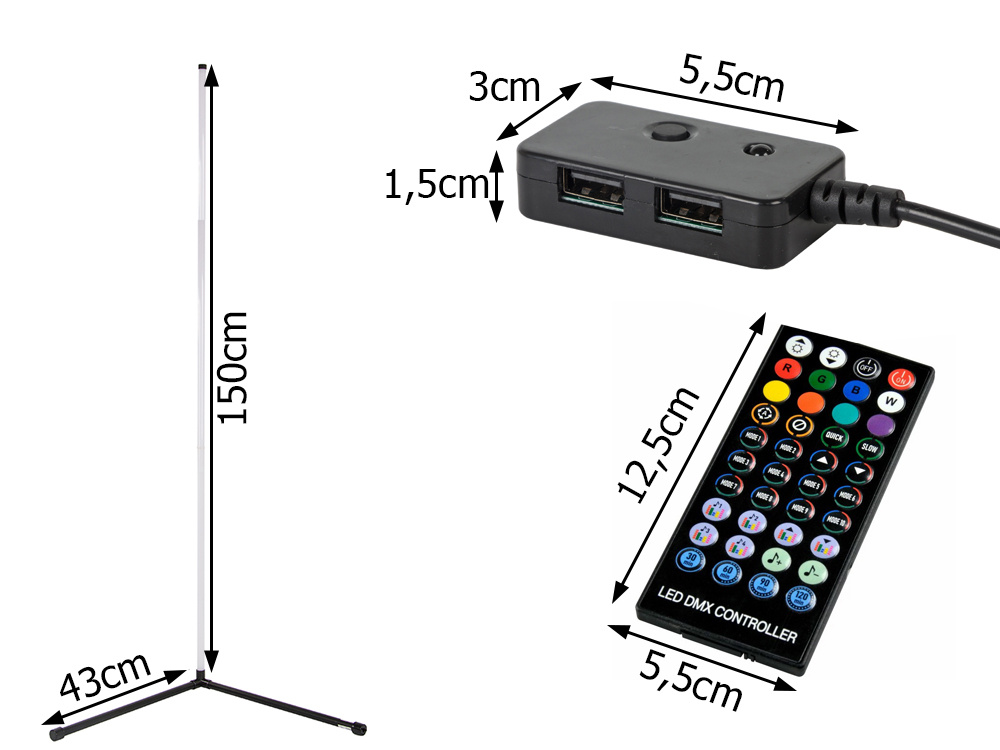RGB LED Напольный Угловой Светодиодный Светильник Лампа Освещение,... (6)
