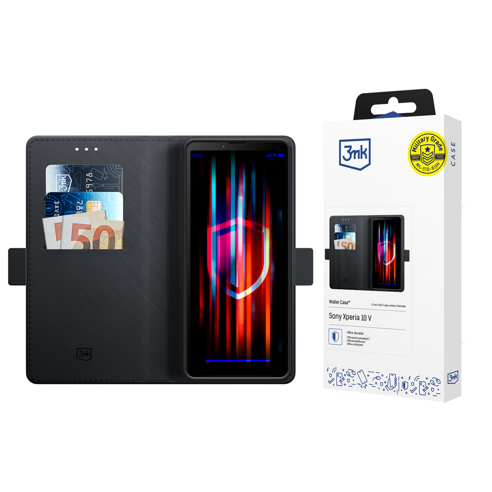 Sony Xperia 10 V 3MK Wallet Case Cover, Black | Чехол для Телефона Кабура Книжка
