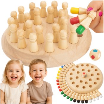 Деревянная игра на память Мемори Шахматы Kruzzel 26251